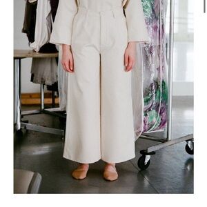 Elegant Cream Wide-Leg Jumpsuit